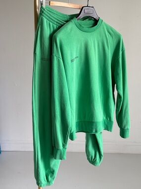 Pangaia Green Sweatshirt & Joggers Set